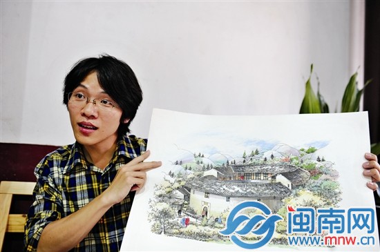 小施和他的作品，安溪龍涓土堡